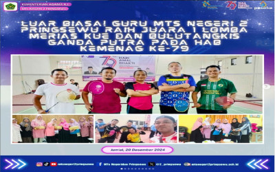Luar Biasa!! GTK MTsN 2 Pringsewu Sabet 2 Gelar Juara Pada Ajang Hari Amal Bakti (HAB) Kemenag Ke 79